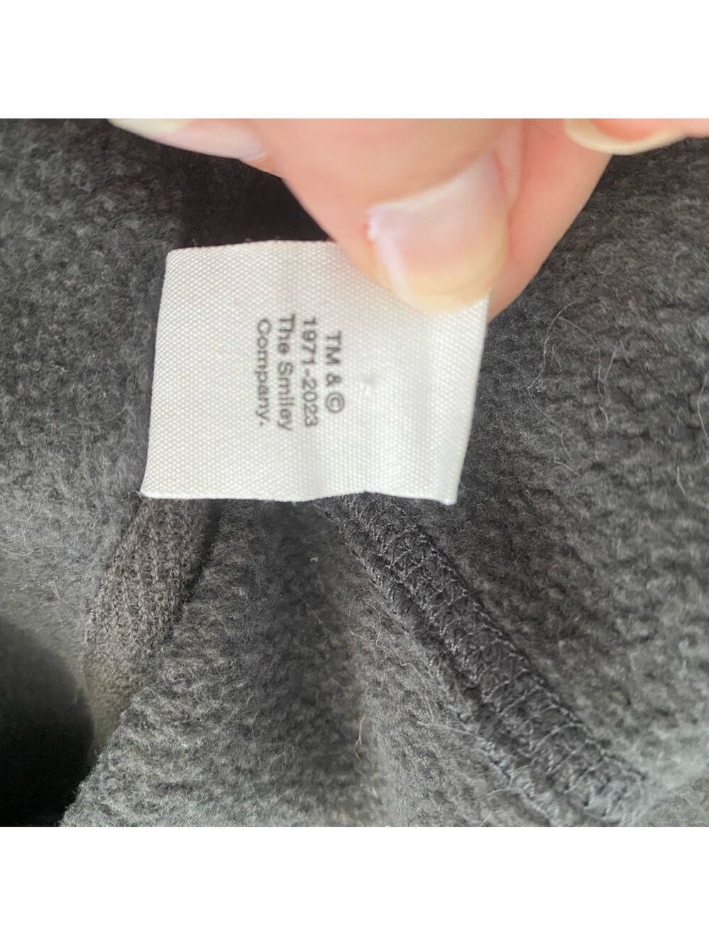 Smiley Face Hoodie Charcoal Sz Large Kids Gap - Picture 6 of 6